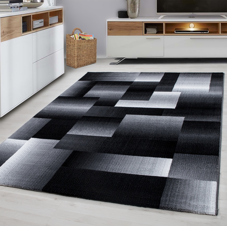 Miami Geometric Modern Black Rug